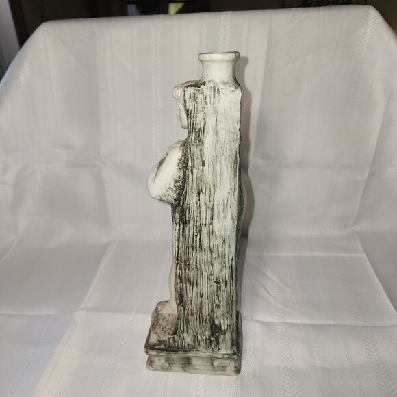 Vintage Decanter Statue David Michelangelo Handpainted Italy 13” Empty Vase - Picture 6 of 14